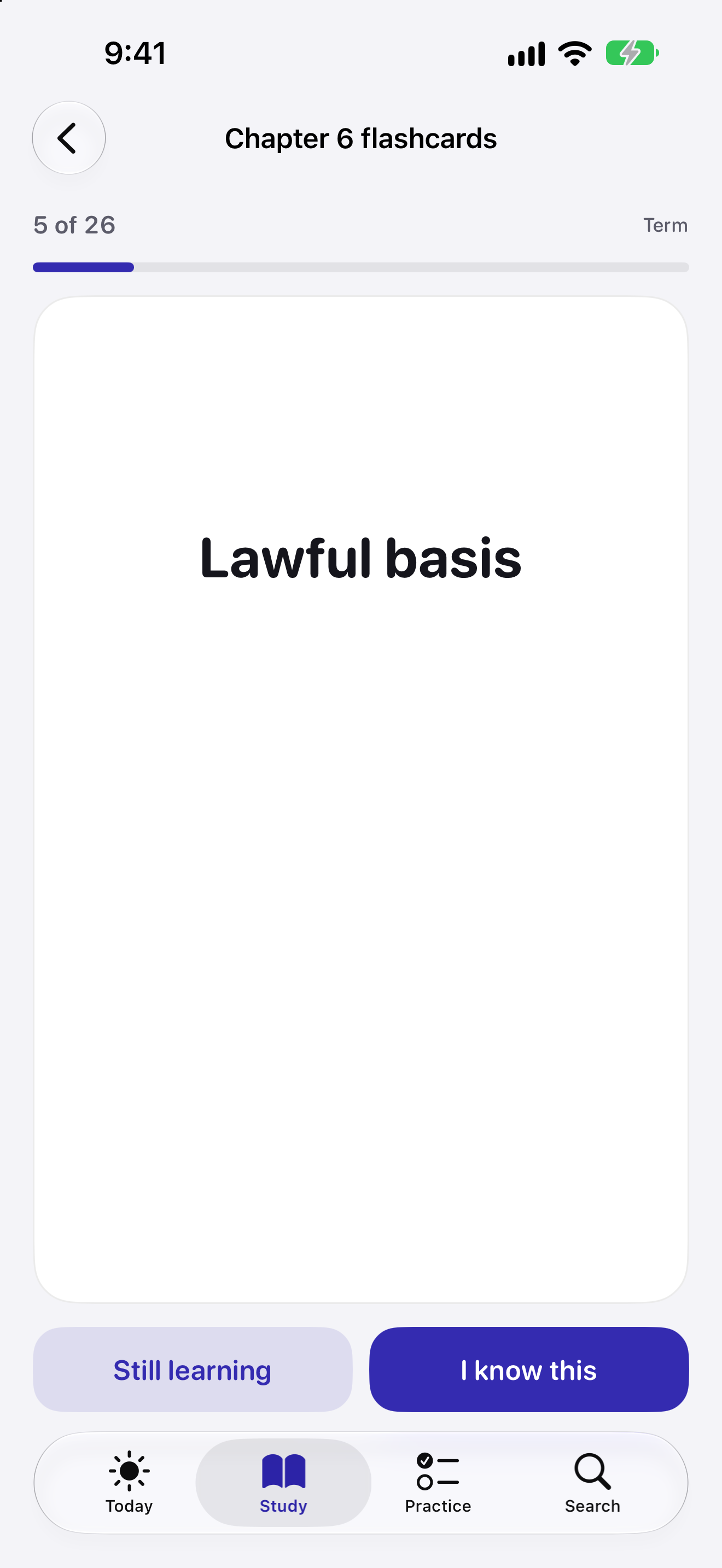 CIPP Prep flashcards for reviewing privacy terms